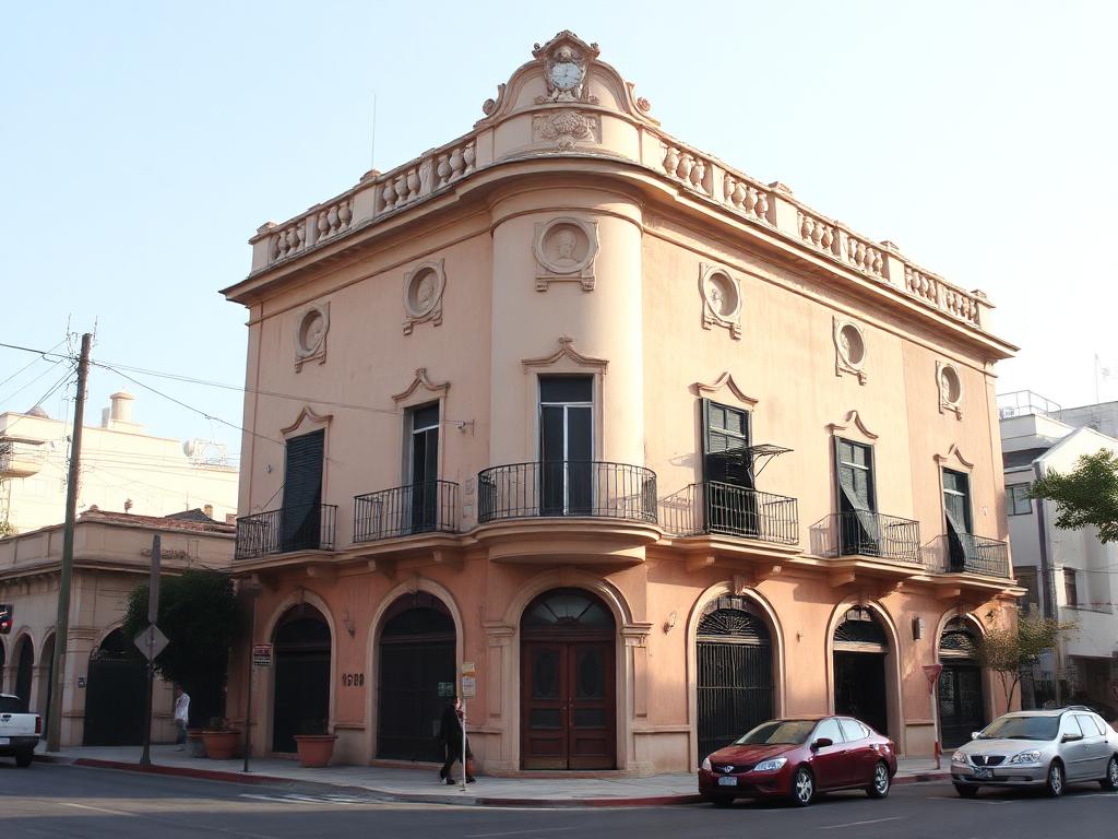 Fachada de edificio estudiantil